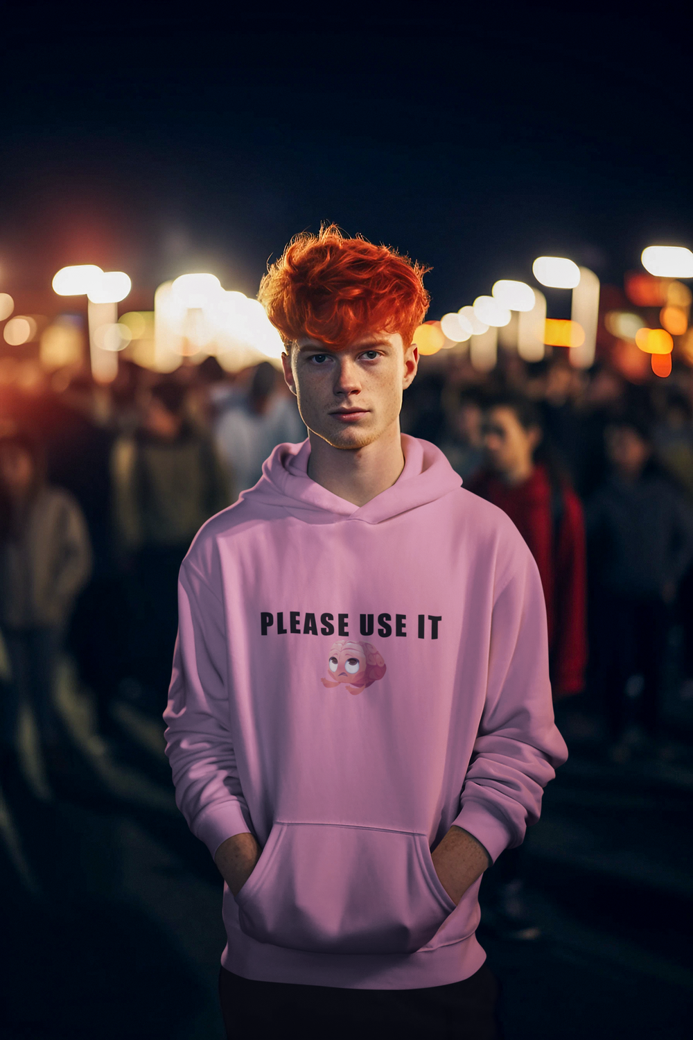 Please use me design on Azalea Pink hoodie by Evans Wear.